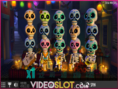 Esqueleto Explosivo from Thunderkick features 5 reels with 17 paylines